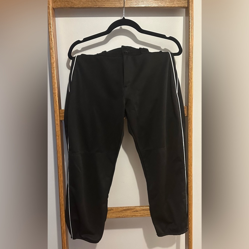 Women’s Black and White Alleson Softball Pants